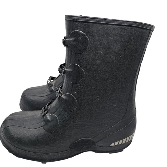 LaCrosse Men's Size 11 Waterproof 12" Med Tracktion Rubber 4 Buckle Boots Lined - Picture 6 of 10